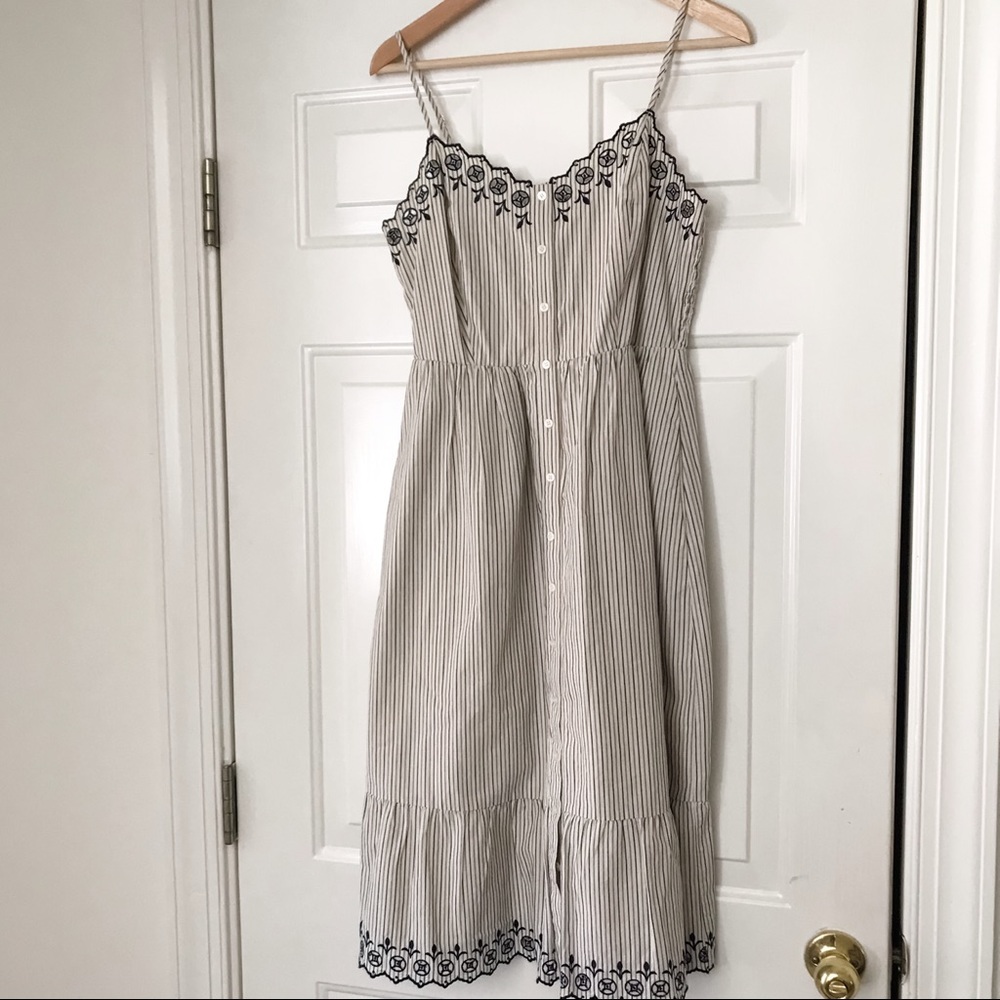 Madewell Dress Size 2, Navy Blue and Cream Stripe